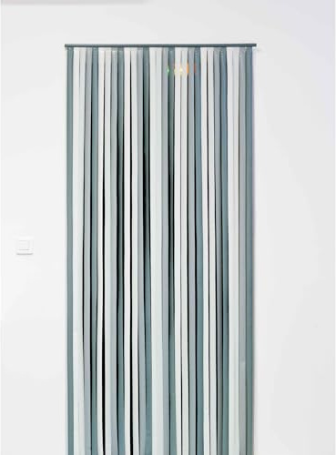 Werka Pro Türvorhang aus Kunststoff, Farbe: Grau, praktische Maße: 90 x 200 cm, ideal für Eingänge und Raumteiler, pflegen, grau, 90 x 200 cm
