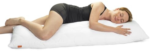 sleepling Seitenschläferkissen 40 x 145 cm, Body Pillow, langes Kissen mit Bezug aus 100 % Softer Mikrofaser, Schlafkissen Seitenschläfer 40x145, Waschbar 60 Grad, Ökotex, Komfort 100