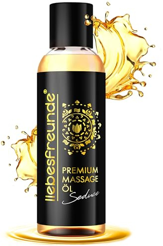 Liebesfreunde® Massageöl PREMIUM für genussvolle Massagen - Erotik Massage Öl, 150 ml