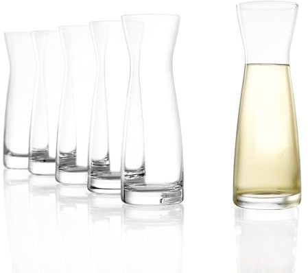 Stölzle Lausitz Karaffe Universal S 125 ml 6er-Set – Ideal für Wasser, Saft, Milch & Spirituosen – Hochwertige Milchkaraffe aus bleifreiem Kristallglas – Spülmaschinengeeignet & Made in Germany