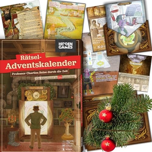 Hidden Games – Charlies Reise durch die Zeit – Rätsel-Adventskalender | 24 Episoden voller Rätsel bis Weihnachten. Der Rätsel-Adventskalender mit Charlie – für die ganze Familie.