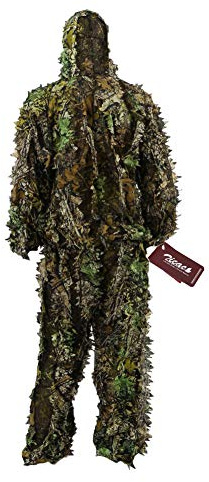 Zicac 3D Ghillie Tarnanzug Dschungel Ghillie Suit Woodland Camouflage Anzug Kleidung Für Jagd Verdeckt Festschmuck