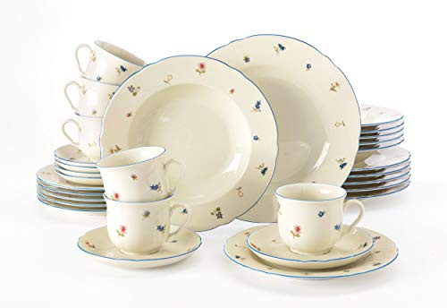 Seltmann Weiden 001.683964 Kombiservice 30-teilig Marieluise Streublume, Bunt, 36.3 x 29.8 x 28.5 cm