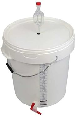 Gäreimer 30L 30 Liter komplett mit Gärröhrchen & Ablasshahn, Gärbehälter für die Vergärung von Bier, Wein machen, Kohl uvm. Zubehör Brauen