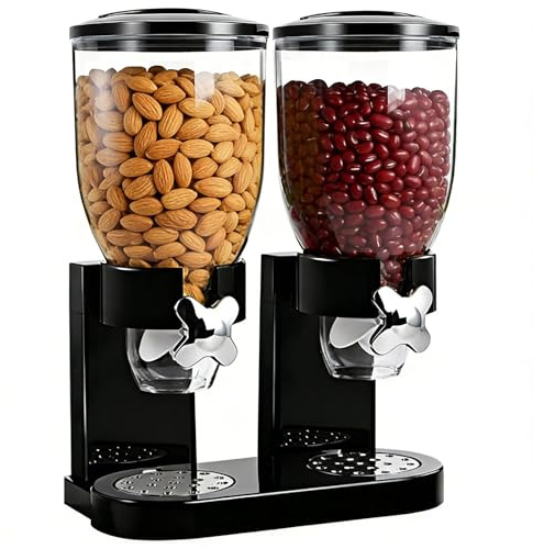 Bcuuozeeing Cereal Dispenser 2L 2er Pack Müslispender für die Organisation des Küchenvorratsraums Ideal für Müsli, Trockenlebensmittel, Süßigkeiten, Reis, Getreide, Kaffeebohnen