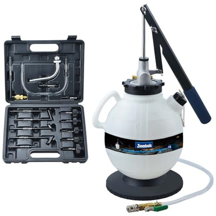 Zoomtools 7.5 L Getriebeöl Befüllgerät, Ölwechsel Einfüllgerät, Öleinfüllgerät Handpumpe, Ölwechsel Gerät mit 15 ATF-Adaptern