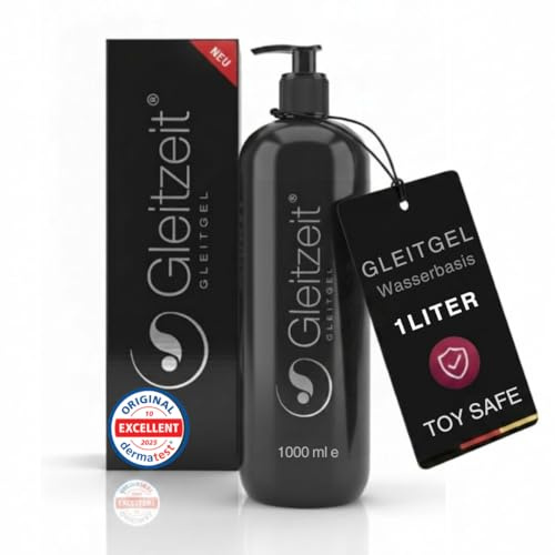 Gleitgel 1Liter XXL Gleitgel Wasserbasiert für Männer, Paare | Silikon Toy sicheres Gleitmittel, pH-Optimal & Hautfreundlich – Dermatologisch excellent getestet