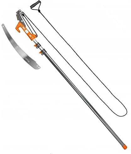 R.G. Astsäge Teleskopsäge Astschere bis 375cm Seilzug Gartensäge Schere Baumsäge ausziehbar 150-375cm - Profi Teleskoparm