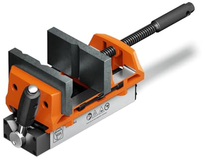 Fein Magnetschraubstock mit Backenbreite von 100 mm (VersaMAG Schraubstock Set, Permanentmagnet mit Spannvorrichtung, Werkbankzwinge) 90701003020