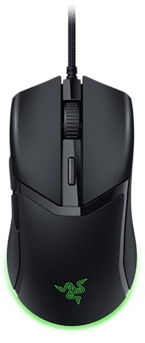 Razer Cobra - Leichte kabelgebundene Gaming-Maus mit Chroma RGB (Federleichte 57 g, Optische Maus-Switches der 3. Gen, Chroma-Beleuchtung mit Unterbodenbeleuchtung, Präzise Sensor-Anpassungen) Schwarz