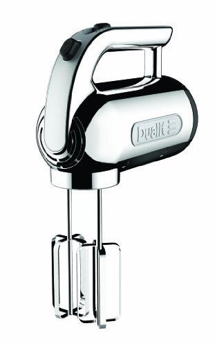 Dualit CLASSIC Handmixer Poliert, leistungsstarker 400-W-Motor, 4 Geschwindigkeitsstufen, ergonomisches Edelstahlgehäuse, inkl. Flachrührer, Knethaken und Schneebesenaufsatz, Retro Handrührgerät