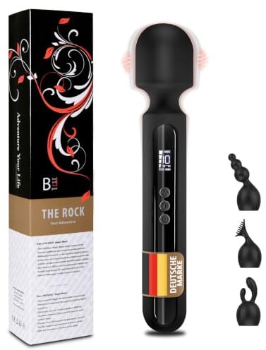 THE ROCK XXL Akku - Vibration für Frauen, Magic Wand [EXTRA STARK] | Massagegerät I Sex Spielzeug für die Frau +Tasche I Silikon - Dildo I Vibratorensets für Frauen I Sex Spielzeug für die Paare