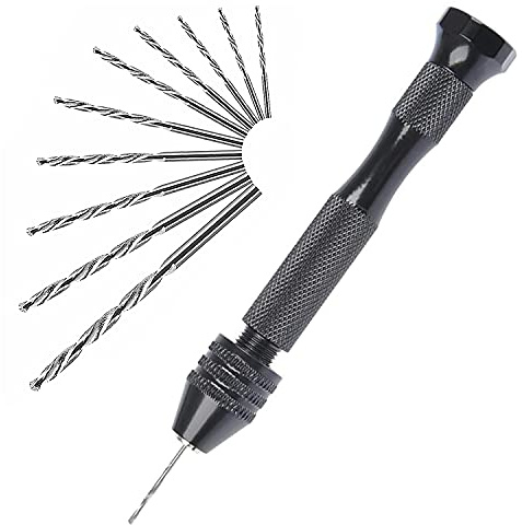 11 Pcs Spiral Handbohrmaschinen, professionelle Mini-Handbohrer Sets, Mini Bohrer für Heimwerkerbohren, Modellbau, Metallspiral Handbohrmaschinen, Bastelbohren und Holzbearbeitung(0,8-3,0 mm)