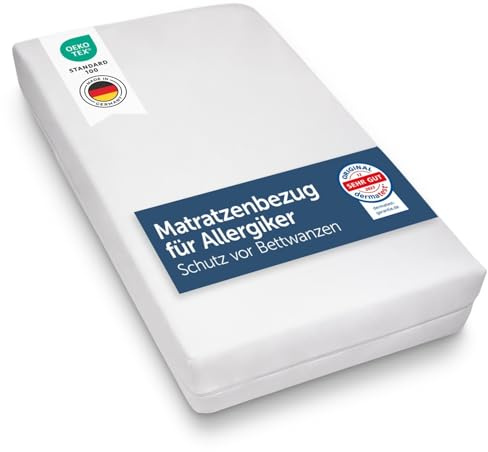 Blumtal® Allergiker Matratzenbezug 140x200 cm für Matratzen bis 20 cm - Oeko-TExzertifizierter Anti-Milbenmilbenbezug Matratze 140x200 cm - Encasing mit Reißverschluss 140x200/Milbenbezug - 1er Set