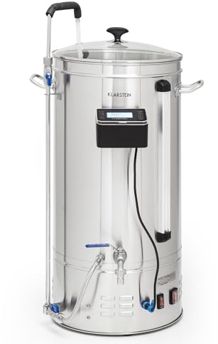Klarstein Bierbrauset zum Selber Brauen, Edelstahl-Bierbrauset, 45L Bierbrauanlage, Maischekessel Beer Brewing Kit für Anfänger, App-Steuerung, Auto-Modus, Zirkulation Pumpe, 3300W Bier Braukessel