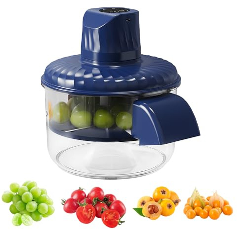 Elektrische Traubenschälmaschine, Elektrischer Automatischer Knoblauchschäler Maschine USB Recahrgeable Multifunktionales kleines Obsttomatenschäler-Werkzeug für Trauben, Kirschen, Tomaten
