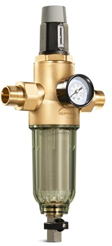 iSpring WSP50PRG Rückspülfilter Wasserfilter, Druckminderer, 50 μm