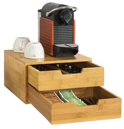 SoBuy FRG82-N Kaffeekapsel Box Kapselspender Aufbewahrungsbox Schubladenbox Schreibtischorganizer BHT: 30x18x31cm