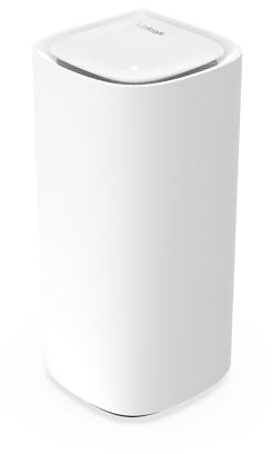 Linksys Velop Pro MX6201-KE WiFi 6E Mesh Router 6 GHz und 5,4 Gbit/s - Multiroom-Abdeckung bis zu 275 m² und 200 Geräte - 1 Stück