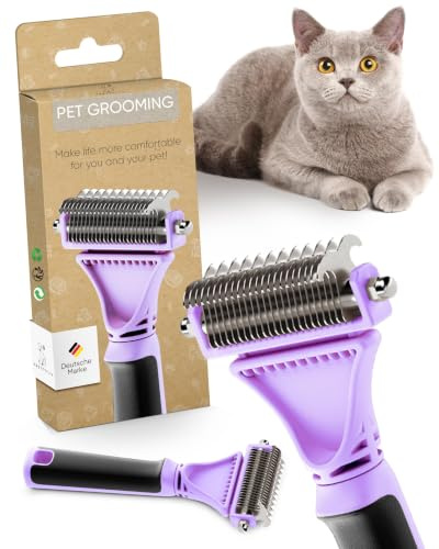 Pretty Paw Katzenbürste für Kurzhaar und Langhaar mit Massageeffekt | Schonende Fellpflege, Für Empfindliche Katzen, Tierhaarbürste, Unterfellbürste, Katzenkamm, Entfernt Lose Haare