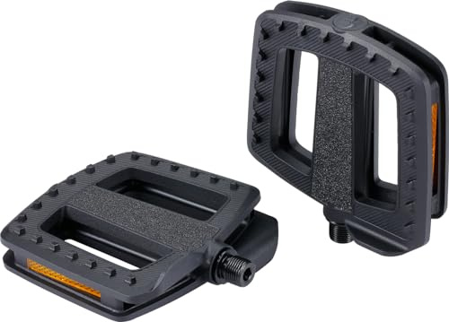 BBB Cycling ErgoBase Fahrradpedale | Große Plattform Ergonomische Fahrradpedale | Geeignet für Stadt-, Lasten- und E-Bikes | BPD-47, Schwarz