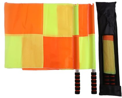 Raypontia Fußball Schiedsrichter Flagge, 40x45,8cm 2 Linienrichter-Volleyball-Fahnen, Fußball Flaggen Schiedsrichters, Schiedsrichter Linienrichter Flaggen Mit Linienrichter Flagge Für Indoor Outdoor