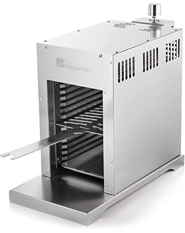 Fire Mountain Gas Steak Grill - Outdoor Grill, Edelstahl Design, Tragbarer Gasgrill, Kleiner Gasgrill, Perfekt für Kleine Grills, Mehrere Rack Kochen, 41,5D x 23,4B x 49,5H cm