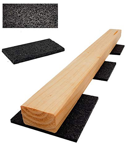 Terrassenpads 100 x 50 mm x 3mm 6mm 8mm 10mm 20mm | Unterleger aus Gummigranulat | Stärke und Menge auswählen (100 x 50 x 3 mm Menge: 50 Stück)