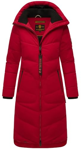 MARIKOO Damen langer Wintermantel Steppmantel mit Schlüsselanhänger Benikoo XS-5XL