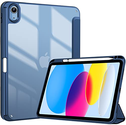 ProCase Hülle für iPad (A16) 11" Generation 2025 / iPad 10 Generation 10,9" 2022 Schutzhülle mit Stifthalter Stoßfeste Smart Case Cover Auto Schlafen/Wachen -Navy
