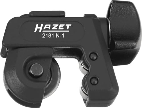 HAZET Rohrabschneider 2181N-1 3–16 mm für Aluminium Kupfer und dünnwandige Metallrohre, kompakte Bauform mit ICS Schnellwechsel und ergonomischem Drehknauf