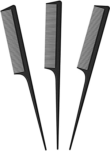 JeoPoom Präzisionskamm Nadelstielkamm Haarkamm[3 Stück], Professioneller Friseur Kamm, Hair Comb, Bruchfester Antistatisch für Haare & Bart für Männer und Frauen mit Verschiedenen Arten von Haaren