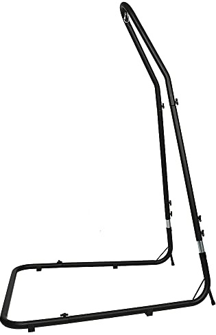 XUANYU Hängesesselgestell aus Stahl Hängestuhlgestell Einstellbare Höhe (200-250 cm) Hängesessel Ständer Schwarz Universell (Gestell Schwarz B)