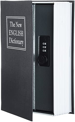 Amazon Basics Buch-Safe, Kombinationsschloss, Groß, Schwarz