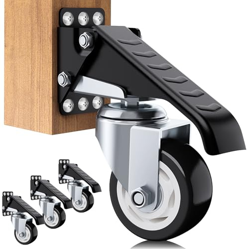 SOLEJAZZ lenkrollen 400KG möbelrollen schwerlast, lenkrollen für möbel, Bonus-Installationsvorlage, 4er-Pack
