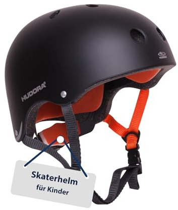 HUDORA Skaterhelm - Skateboard-Helm für Kinder, Jugendliche und Erwachsene - Hochwertiger Kopfschutz - zum Skaten, Skateboarden, Scooterfahren und Fahrradfahren - anthrazit, Gr. 51-55