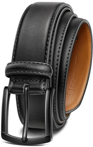 KEMISANT Ledergürtel Herren, Gürtel Herren 35mm | Herrengürtel Leder formelle Anlässe,passend zu Business-Schuhen