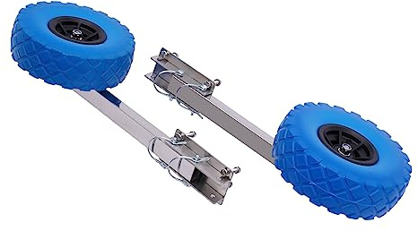 NadineDutol Heckräder aus Edelstahl | Schlauchboot Slipräder | 40cm Bootsräder, Schlauchbooträder bis zu 150kg Transporträder für Schlauchbooten und Anhängern