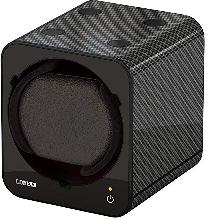 STARTERSET: Boxy Uhrenbeweger Fancy Brick Carbon - von Beco-Technic- (mit Stromadapter) …