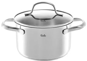 Fissler San Francisco/Edelstahl-Topf (1,9 L - Ø 16 cm) Kochtopf mit Glas-Deckel, Schüttrand, Mess-Skala - Induktion
