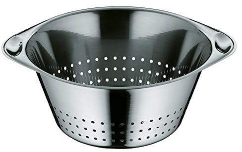 WMF Gourmet Sieb Edelstahl 24 cm, Seiher mit großen Löchern, Nudelsieb, Küchensieb, Cromargan Edelstahl, spülmaschinengeeignet