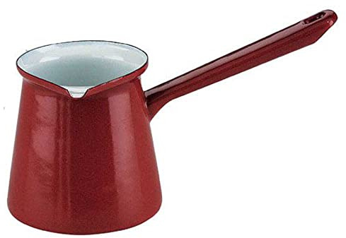 Ibili Kaffeekanne Roja türkischer Stil 0,5 l aus emailliertem Stahl in rot, 10 x 20 x 10 cm