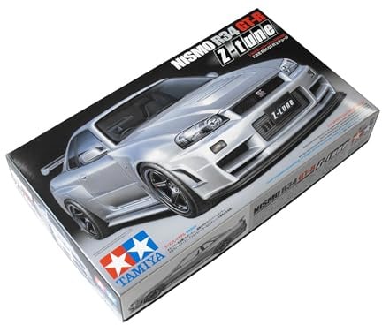 TAMIYA Nissan 300024282 NISMO Skyline GT-R Z-Tune (R34) Automodell Bausatz 1:24, Mittel, Grau