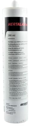 HERTALAN® Dichtungsmittel KS96 für EPDM Membrane 290ml Verschlussflansch Mauersperrbahn Sperrfolie zur Bauwerksabdichtung Abdichtung Isolierbahn Fassadenschutz | Terrasse Balkonen Belüfteten Fußböden