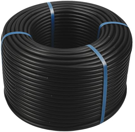 Tropfschlauch 100 m 16 mm – Perlschlauch Tropfrohr mit 33 cm Tropfabstand – 1–4 bar Betriebsdruck – LDPE Bewässerungsschlauch für Hecke, Beet & Garten