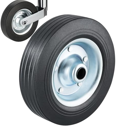 RheinParts Ersatzrad für Stützrad 200x50mm Vollgummireifen auf Stahlfelge für PKW-Anhänger & Wohnwagen Stützlast 150 kg Robustes Stützrad-Ersatzteil