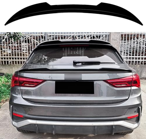 CHYPAAK Kompatibel für Audi Q3 F3 Sportback 2019+, Auto-Heckspoiler, Kofferraumlippe, Heckflügel, Auto-Styling, Außenzubehör, Karosserie-Kit,A Gloss Black UP