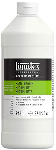 Liquitex 5132Professional mattes Medium für Acrylfarben, verleiht Farben eine seidenmatte Oberfläche und reduziert den Glanz, flüssig - 946ml Flasche