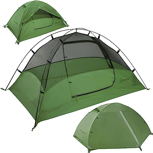 Clostnature Camping Zelt 3 Personen - Wasserdichtes 3 Mann Zelt, Leicht mit Kleinem Packmaß, Winddicht, 3-4 Jahreszeiten Bikepacking Zelt, Geeignet für Trekking, Outdoor, Wandern, Kuppelzelt