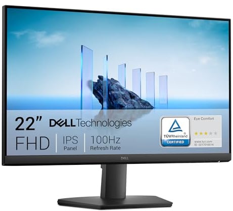 Dell 22 Monitor - SE2225HM, Full HD (1920x1080), 100Hz, VA, 5ms, VESA (100x100mm), HDMI, VGA, 3 Jahre Garantie, Schwarz